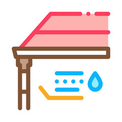 roof gutter system icon vector. roof gutter system sign. color symbol illustration
