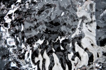 Über 1000 Jahre altes Gletschereis ohne jegliche Verschmutzung -Makroaufnahme und grafisches Element