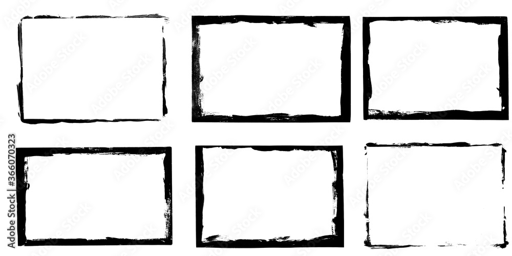 Poster set of black frames isolated on white background