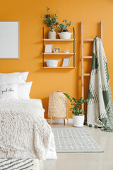 Interior of modern stylish bedroom