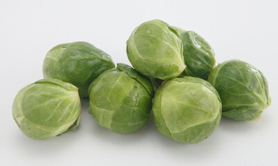 The Brussels sprout is a member of the Gemmifera Group of cabbages , grown for its edible buds.
The leaf vegetables are typically 1.5–4.0 cm in diameter and look like miniature cabbages. 