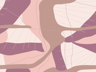 Abstract colorful collage background. Seamless vector pattern in pink and purple palette