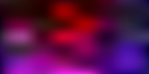 Dark blue, red vector gradient blur layout.
