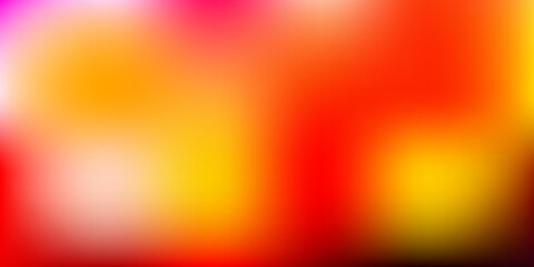 Light Red, Yellow vector abstract blur layout.