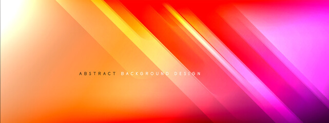 Motion concept neon shiny lines on liquid color gradients abstract backgrounds. Dynamic shadows and lights templates for text