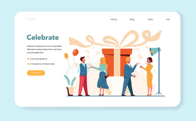 Event manager or service web banner or landing page set.