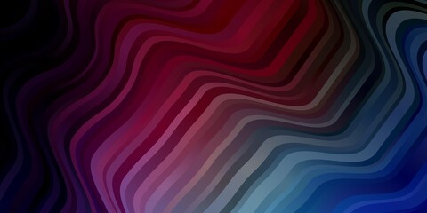 Dark Pink, Blue vector texture with wry lines. Colorful illustration in abstract style with bent lines. Template for cellphones.