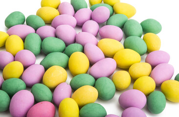 peanuts in chocolate and colored glaze