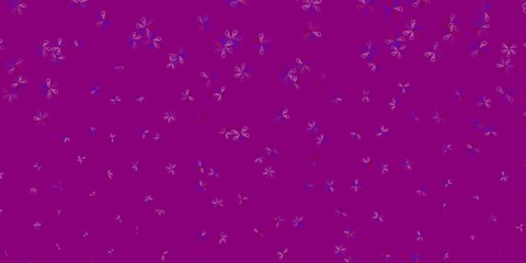 Light blue, red vector abstract artwork with leaves.