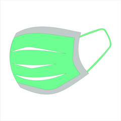 breathing medical respiratory mask. Hospital or pollution protect face masking.