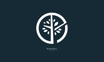 a line art icon logo of a Minimal tree in the shape of a letter E