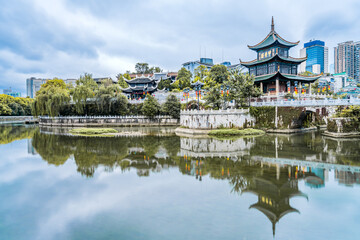Fototapeta na wymiar Daytime scenery of Jiaxiu Building in Guiyang, Guizhou, China