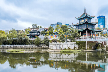 Fototapeta na wymiar Daytime scenery of Jiaxiu Building in Guiyang, Guizhou, China