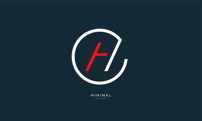 Alphabet letter icon logo HE or EH