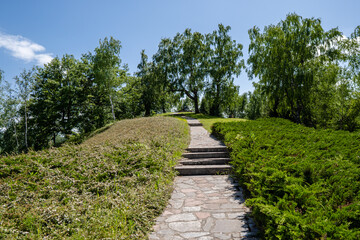 Photo of a park in summer