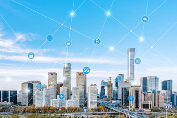 Big Data Concept of Beijing CBD Skyline and Urban Interconnection