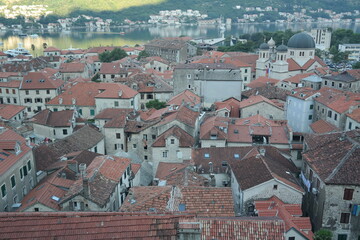 Fototapeta na wymiar Panoramic view of Kotor from Castle