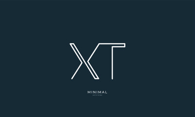 Alphabet letter icon logo XT