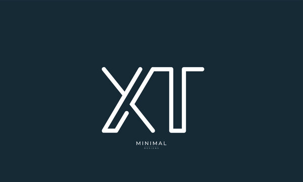 Alphabet letter icon logo XT