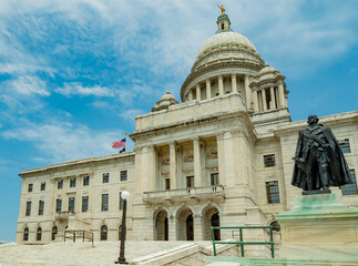 The Rhode Island State House in capital Providence. USA