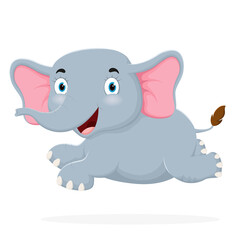 Elephant cartoon isolated on white background