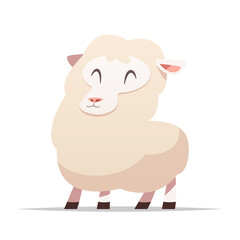 Obraz na płótnie Canvas Cartoon sheep vector isolated illustration