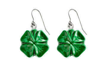 Clover earrings isolated