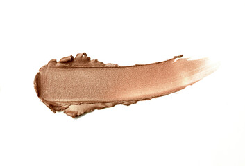 Shimmering make up foundation concealer mudge texture white isolated background
