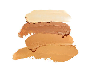 Make up thick foundation concealer smudge texture white isolated background