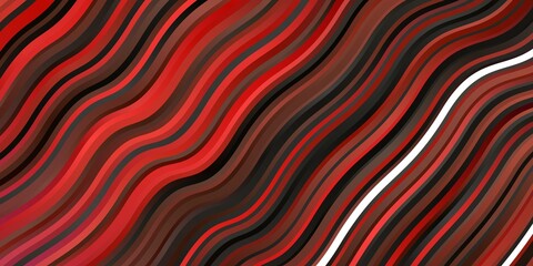 Dark Red vector template with wry lines. Illustration in abstract style with gradient curved.  Pattern for websites, landing pages.