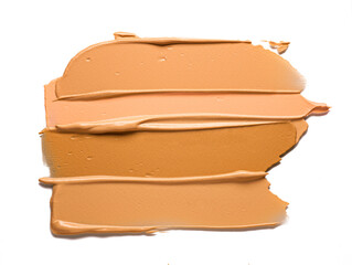 Make up thick foundation concealer smudge texture white isolated background