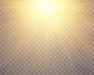 Yellow sparkles, light