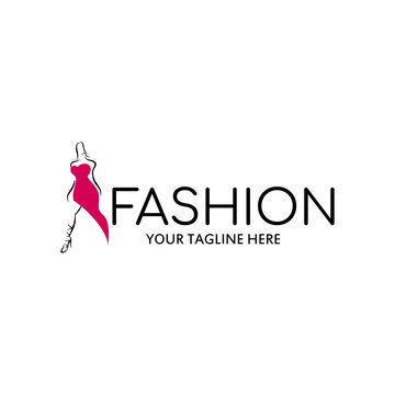 woman fashion logo template	