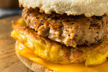 Homemade Breakfast Sausage Patty Sandwich