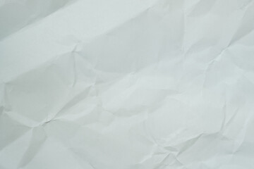 Texture of white recycle crumpled paper, copy space for text.