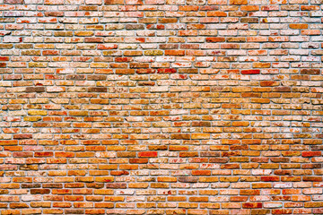 Red brick wall. Loft interior design. Architectural background.