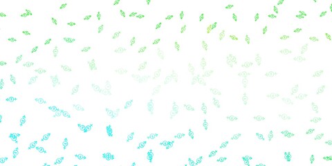 Light Green vector background with woman symbols.