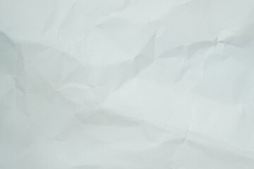Texture of white recycle crumpled paper, copy space for text.