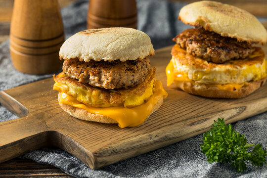 Homemade Breakfast Sausage Patty Sandwich