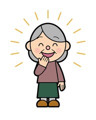 高齢 女性 笑顔