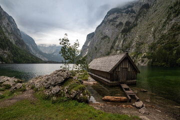 mountain hut in the alps