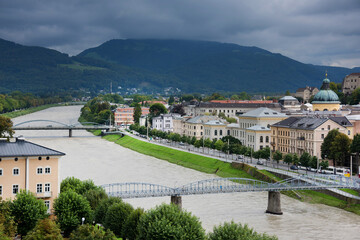 Fototapeta na wymiar View of the historic city of Salzburg, Salzburger Land, Austria