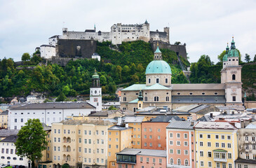 Fototapeta na wymiar Aerial View of Salzburg, Austria, Europe