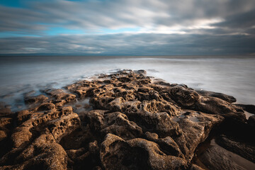 Obraz premium Nash Point Heritage Coastline The Heritage Coast, South Wales, which features a 'Welsh Sphinx' like cliff face