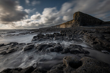 Nash Point Heritage Coastline The Heritage Coast, South Wales, which features a 'Welsh Sphinx' like cliff face