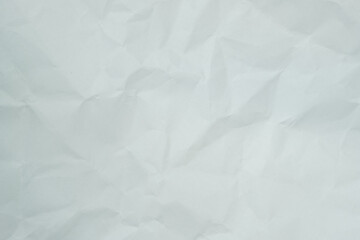 Texture of white recycle crumpled paper, copy space for text.