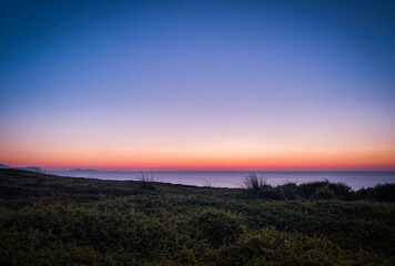 sunset in the mountains