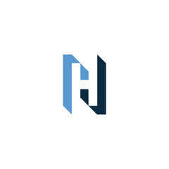 Obraz premium Letter H logo icon design template elements. Vector color sign.