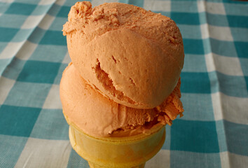 Lucuma Ice-Cream: Lucuma is ancient fruit well know and grown in the Andean region of Peru.