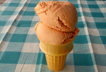Lucuma Ice-Cream: Lucuma is ancient fruit well know and grown in the Andean region of Peru.